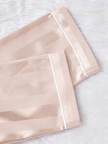 2件套少女休闲香槟色斜纹布爱心刺绣长裤长袖家居服套装 - 彩色 - 查看 8