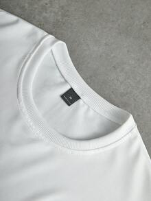 PAVTROS 男士街头风畅销复古花卉刺绣图案T恤，适合户外音乐节、休闲外出、送给男友/丈夫的礼物、周年纪念礼物，白色 - 白色 - 查看 3