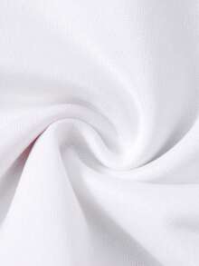 HELLO KITTY AND FRIENDS | SHEIN 年轻女孩可爱休闲风白色卡通字母图案针织宽松圆领卫衣 - 白色 - 查看 7