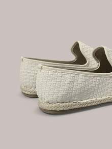 Styleloop Alpargatas planas para mujer, zapatos casuales con decoración de patchwork, color albaricoque puro, sin talón, para vacaciones - Beis - Ver 5