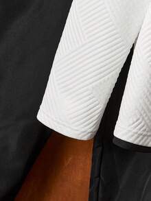 Manfinity VCAY Men's Casual Pullover Sweatshirt Men Casual Top And Bottom Set Men 2 Piece Set Men 2 Piece Set Spring Fall Sando Men Jogger Set Men Black And White Set - Multicolor - View 6