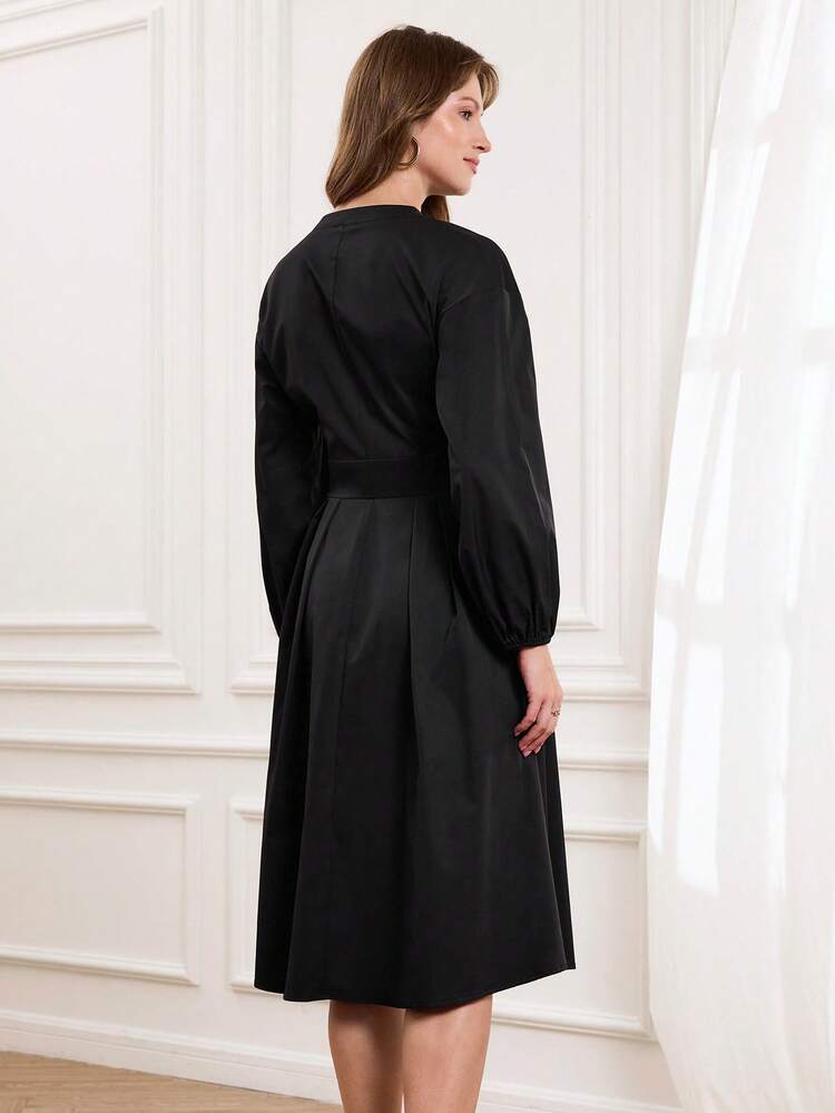 This New Autumn/Winter Elegant Women's Dress Features A Graceful Design Suitable For Everyday Wear, Work, Graduation Ceremonies, New Year's Outfits, Thanksgiving, And Other Occasions, Making It An Ideal Choice For Women In Autumn.