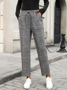 EMERY ROSE 女士休闲通勤复古格子裤 - 彩色 - 查看 3