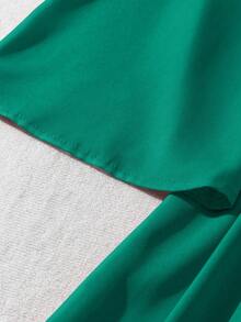 Lyxana Robe évasée à manches évasées avec taille cintrée élégante pour femmes, convient pour les déplacements quotidiens, les affaires, les rendez-vous romantiques à la française, les fêtes, Noël, manches longues rouges - Vert - Voir 3