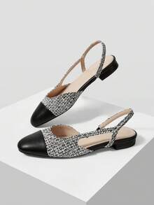 MOTF PREMIUM WOMEN'S COMFORTABLE SLINGBACKS FLAT SHOES - Black - View 5