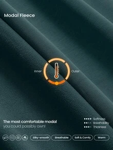 GLOWMODE Modal Fleece Soft Warm Oversized Long Sleeve Sweatshirt Daily Casual Fall Winter