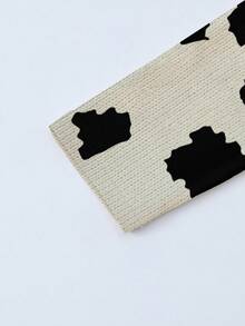 Rovax 大码女式豹纹针织纹理数码印花修身长袖圆领T恤 - 彩色 - 查看 6