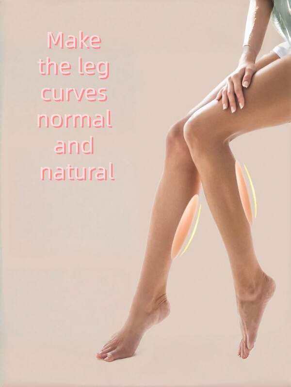 2 PCS Silicone Leg Pads 21cm By 8.3cm By 1cm Thick Self Sticky No Mark For Leg Knee Bends Invisible Shaper Nude And Clear Colors Comfort Sweat Proof Perfect For Beach Travel