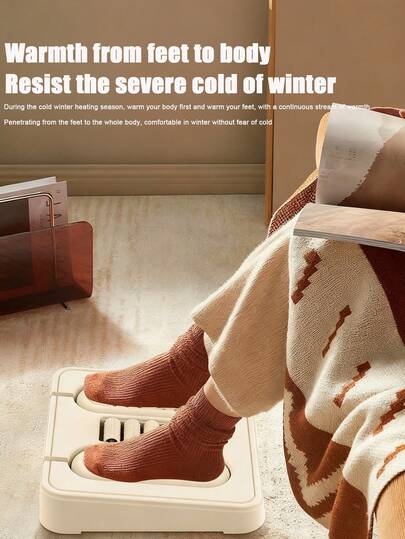Teckwe Secador de zapatos y calentadores de pies para uso doméstico, máquinas de masaje y secado de zapatos de tres en uno para uso en la oficina, calentadores de pies multifuncionales, calentadores de pies eléctricos enchufables debajo de la mesa