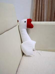 Zazumi 1件趣味鹅头饰帽，疯狂拍照道具，成人恶作剧礼物，男女通用新奇礼物，适合恶作剧、圣诞节交换礼物派对 - 白色 - 查看 4