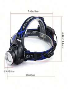 1 Head Mounted Headlight, High Brightness Ultra Bright Headlight, 3-Mode Micro USB Charging LED Working Headlight, Requires 2 18650 Model Batteries (Excluding Batteries) Adult Flashlight, Running, Camping, Fishing, Hiking, Bicycle Headlight