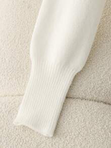 GlowEve 时尚独特设计的女士针织毛衣，适合秋冬季节穿着。 - 白色 - 查看 6