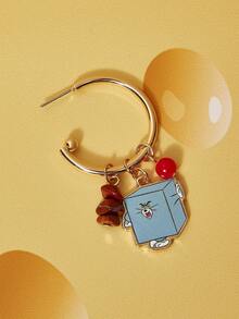 TOM & JERRY X SHEIN 1 Pair Fashionable Women's Element Earrings - Gold - View 3