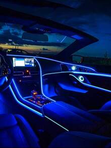 196.8in/5m Car Atmosphere Light, USB Power Supply DIY Decorative Instrument Board Atmosphere, LED Light Belt, Neon Light Flash, Suitable For Cars, Gardens, Decorations - Multicolor - View 3