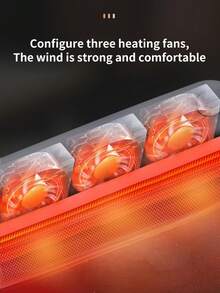 Teckwe 桌面小型暖风机，静音运行，适用于办公室，低功率500W风扇暖风机，卧室快速加热电暖器 - 彩色 - 查看 3