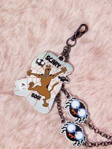 SCOOBY-DOO X SHEIN 1pc Women's Fashionable Cartoon Chain Bracelet - black nickel - View 4