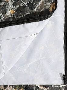 两件套男童休闲舒适连帽拉链外套（带口袋）和印花抽绳裤套装，适合外出、上学、日常聚会、秋冬季穿着。 - 綠色 - 查看 11