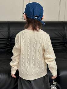 DAZY 男童休闲纯色针织毛衣，秋冬季