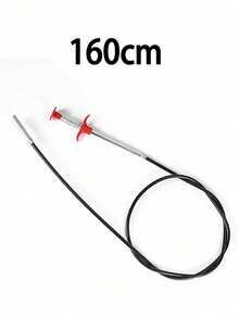 160cm Drain Snake With Spring-Loaded Handle & 4-Claw Grabber, Drain Cleaner Tool For Kitchen Sink, Bathroom, Shower To Remove Hair Clogs And Prevent Standing Water