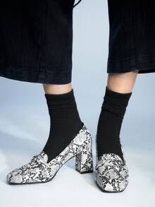 Sugerpunk Women's Fashion Versatile Elegant Commuting High Heels - Black and White - View 4