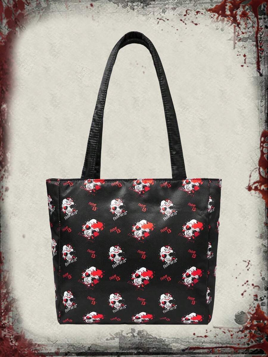 Friday the 13th X ROMWE Túi đeo vai di động dung tích lớn hình đồ họa dành cho nữ - Nhiều màu - Xem 1