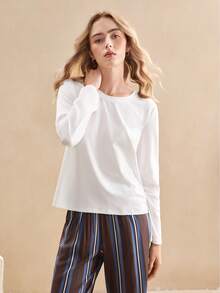 EverLounge Women's Comfortable Long Sleeve & Long Pants Pajama Set, Matching Family Sleepwear, Fall & Winter Clothes - Multicolor - View 5