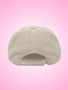 THE POWERPUFF GIRLS X SHEIN Fashionable Cute Cartoon Bubbles Embroidered Washed Baseball Cap - Beige - View 3