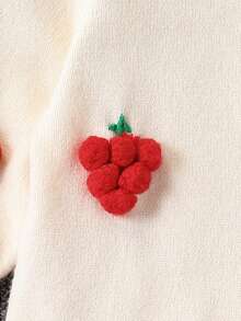 SHEIN 女婴可爱3D草莓毛衣裙套装 樱桃宝宝套装 草莓套装 女婴春秋季服装 女婴草莓服装 秋冬季套装 女婴针织套装 女婴毛衣裙套装 针织两件套 女婴服装 女婴裙套装 两件套 女婴毛衣裙套装 女婴裙套装 波浪蕾丝裙 - 紅色 - 查看 3