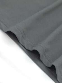 SHEIN CURVE+ 大码复古老虎T恤 - 复古动物T恤，90年代动物主题礼物，送给老虎爱好者，野猫图案T恤，丛林老虎图案T恤 - 灰色 - 查看 4