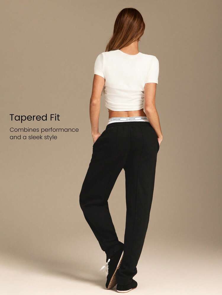 Pantalones de felpa suave y cálida con ajuste entallado, cintura con cordón ajustable, bolsillos laterales, para uso diario y casual en otoño e invierno