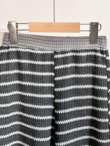 Tween Girls Casual Striped T-Shirt And Pants Set, Autumn - Grey - View 5