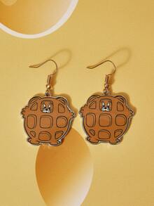 TOM & JERRY X SHEIN 1 Pair Fashionable Women's Cartoon Element Casual Earrings - Khaki - View 2