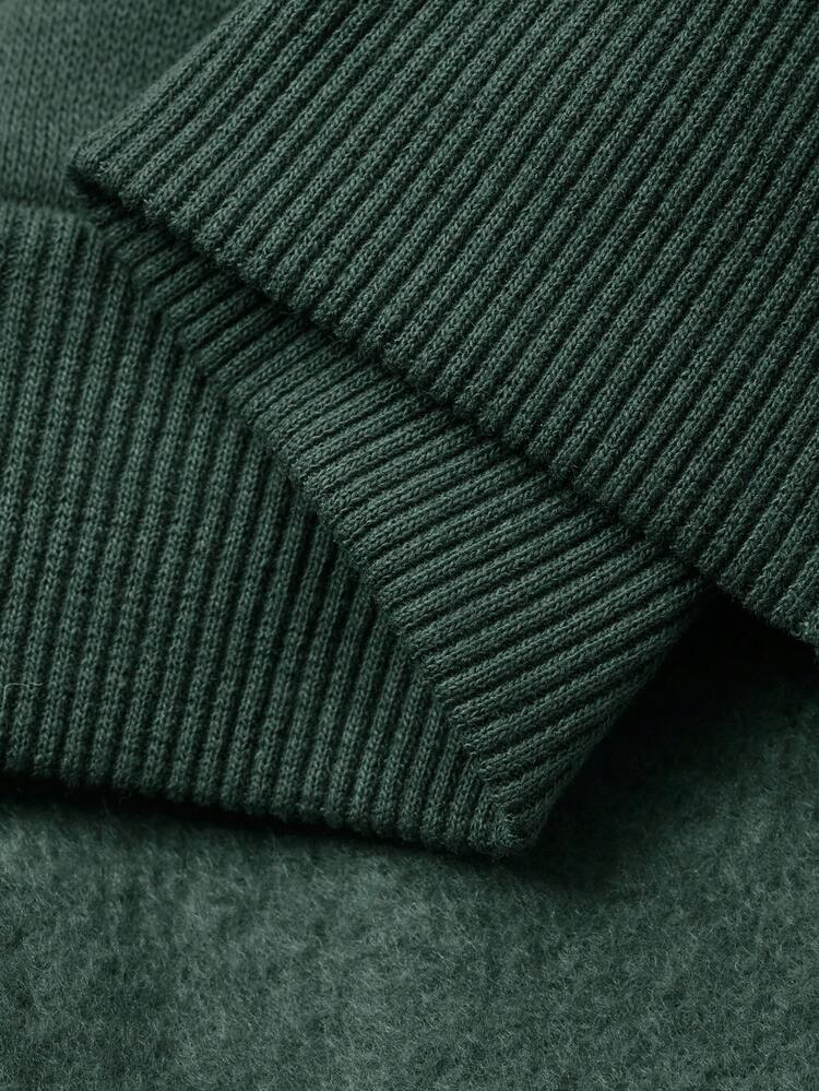 Young Boy Drop Shoulder Loose Casual Pullover Sweatshirt