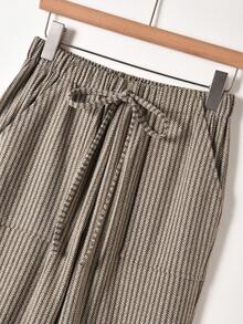 Rusticease Women's Casual Waist Tie Elastic Straight Leg Corduroy Pants, Autumn Stripe Pants Striped Pants Drawstring Pants Comfortable Pants Linen Pants Winter Clothes For Women,Fall,Fall Clothes For Women,Winter Clothes For Women - Multicolor - View 5