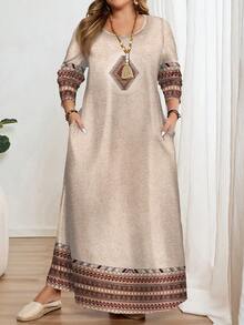 EMERY ROSE Đầm cổ tròn tay dài cỡ lớn, phù hợp cho mùa thu/đông - Nhiều màu - Xem 1