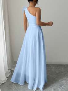 Modelyn Francuska sukienka retro z asymetrycznym dekoltem i bez rękawów w stylu leśnym