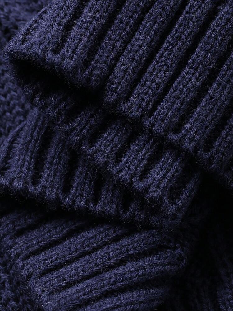 Toddler Girls' Solid Color Casual Cartoon Embroidered Sweater, Autumn/Winter