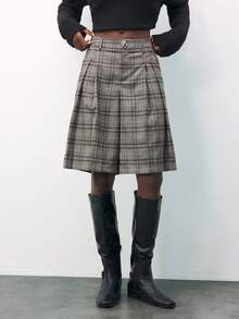 Maija 女士休闲复古格子宽松阔腿裤 - 彩色 - 查看 3