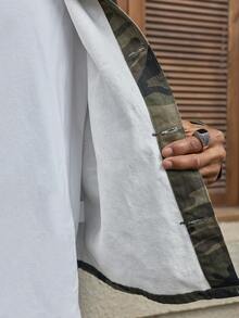 AXEPEAK Men's Long Sleeve Shirt & Pants Casual Washed 2-Piece Suit Set