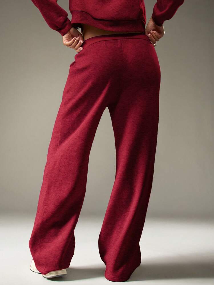 MISSGUIDED Pantalones de chándal de pierna ancha cómodos con estampado del logo MSGD para estar en casa y comodidad casual en invierno