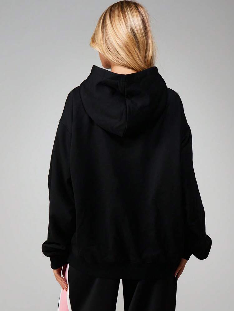 Missguided x Playboy Oversized Hoodie With Centre Pocket Long Sleeve Pullover Sweatshirt