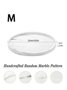 1pc/3pcs Round Marble Pattern Storage Tray, Bathroom Organizer Rack, Easy To Clean, Candle/Fragrance Holder, Silicone Vanity Tray, Jewelry Dish, Ideal For Liquid Soap, Shampoo, Spice Jars, Vase Mat In Home, Bathroom, Kitchen, Living Room, Coffee Table, Dining Room Plates Plate Kitchen Decor Trays Fruit Tray Tray Decor Gifts Birthday Graduation