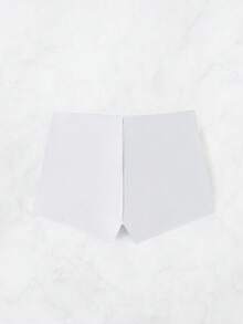 Swim Basics Ladies' Summer Beach Versatile Simple Shorts - White - View 4