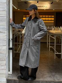 Livesso Veste régulière à la mode pour femmes, manteaux pour femmes en automne/hiver - Gris - Voir 5