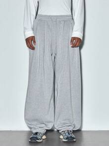 Modcrash Men's Light Grey Solid Loose Fit Joggers, Summer, Lightweight, Breathable, Cool, Casual, Comfortable, Daily Wear, Gift For Father/ Husband - Light Grey - View 5