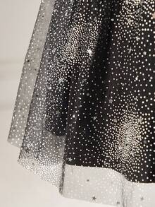 Glamorique Kids Young Girls Flower Bridesmaid Dress, Black Lace Dress,Sequin,Wedding, Flower Girl,Suitable For Formal Occasions, Stage, Piano Performance - Black - View 6