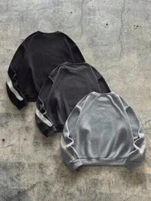 AXEPEAK Men's 3pcs Knitted Fashion Sweatshirt Set, Fall Winter Clothes, Long Sleeve Tops - Multicolor - View 13