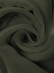 EMERY ROSE 大码女式时尚优雅方领长袖衬衫 - 軍綠色 - 查看 8
