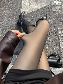 FRIFUL Women's Casual Slim-Fit Versatile Tights - Black - View 5