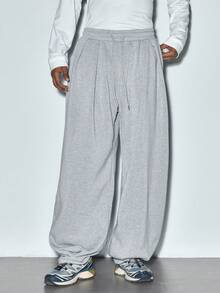 Modcrash Men's Light Grey Solid Loose Fit Joggers, Summer, Lightweight, Breathable, Cool, Casual, Comfortable, Daily Wear, Gift For Father/ Husband - Light Grey - View 2